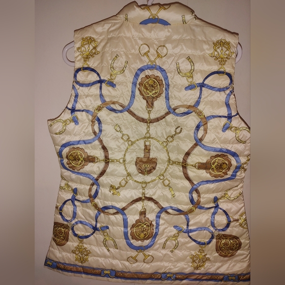 J McLaughlin Reversible Equestrian  Tahoe Down Vest Sz.L NWT - Picture 5 of 9